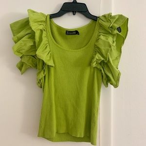 Lime Green Blouse